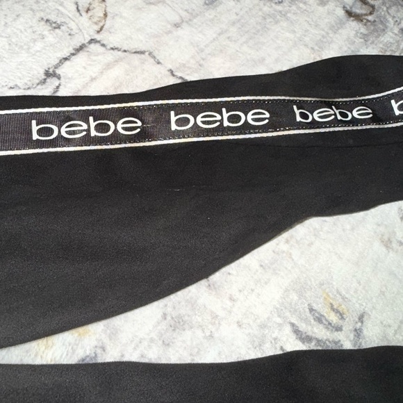 Bebe Black Pants with Logo Detail - Picture 3 of 4